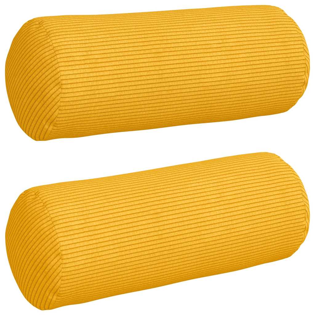 Valjkasti jastučići 2 pcs Svijetlo žuta Ø 15 x 40 cm