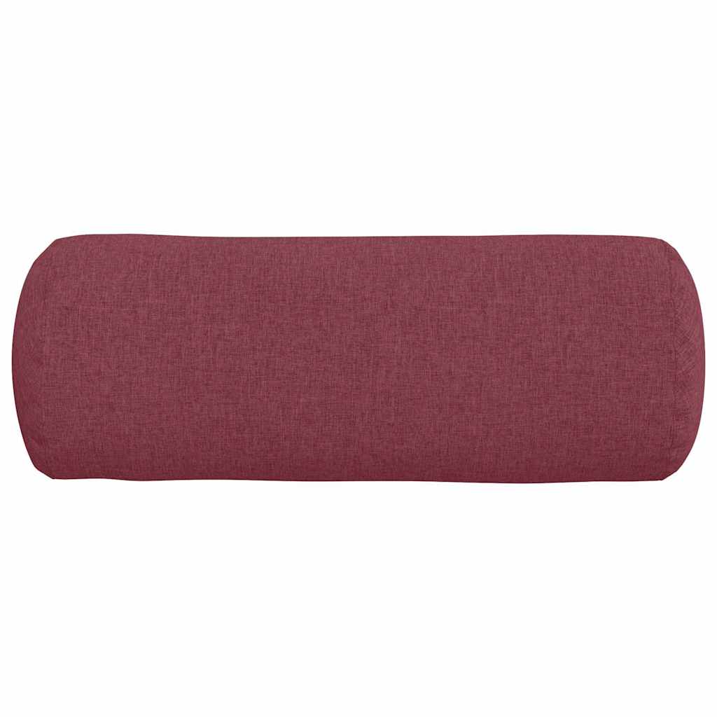 Valjkasti jastučići 2 pcs Vinska crvena Ø 25 x 70 cm tkanina