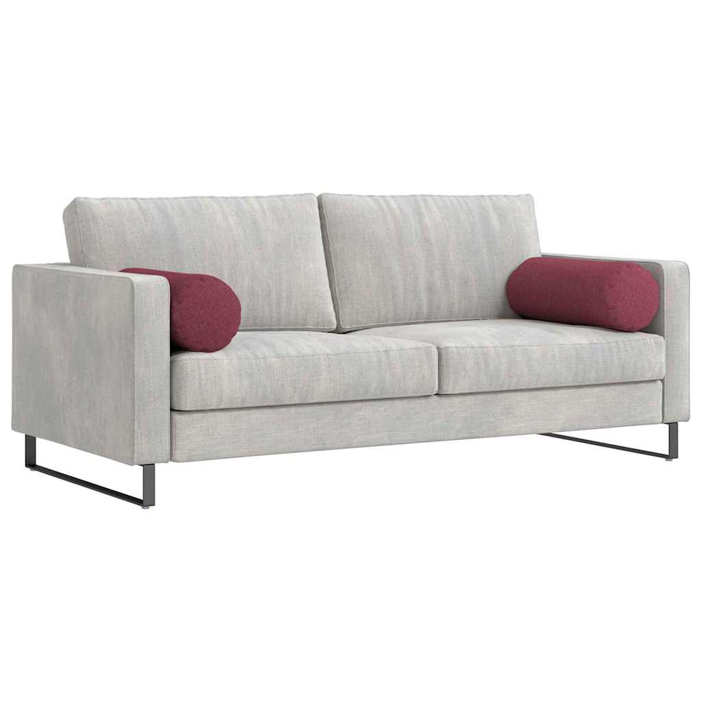 Valjkasti jastučići 2 pcs Vinska crvena Ø 25 x 70 cm tkanina