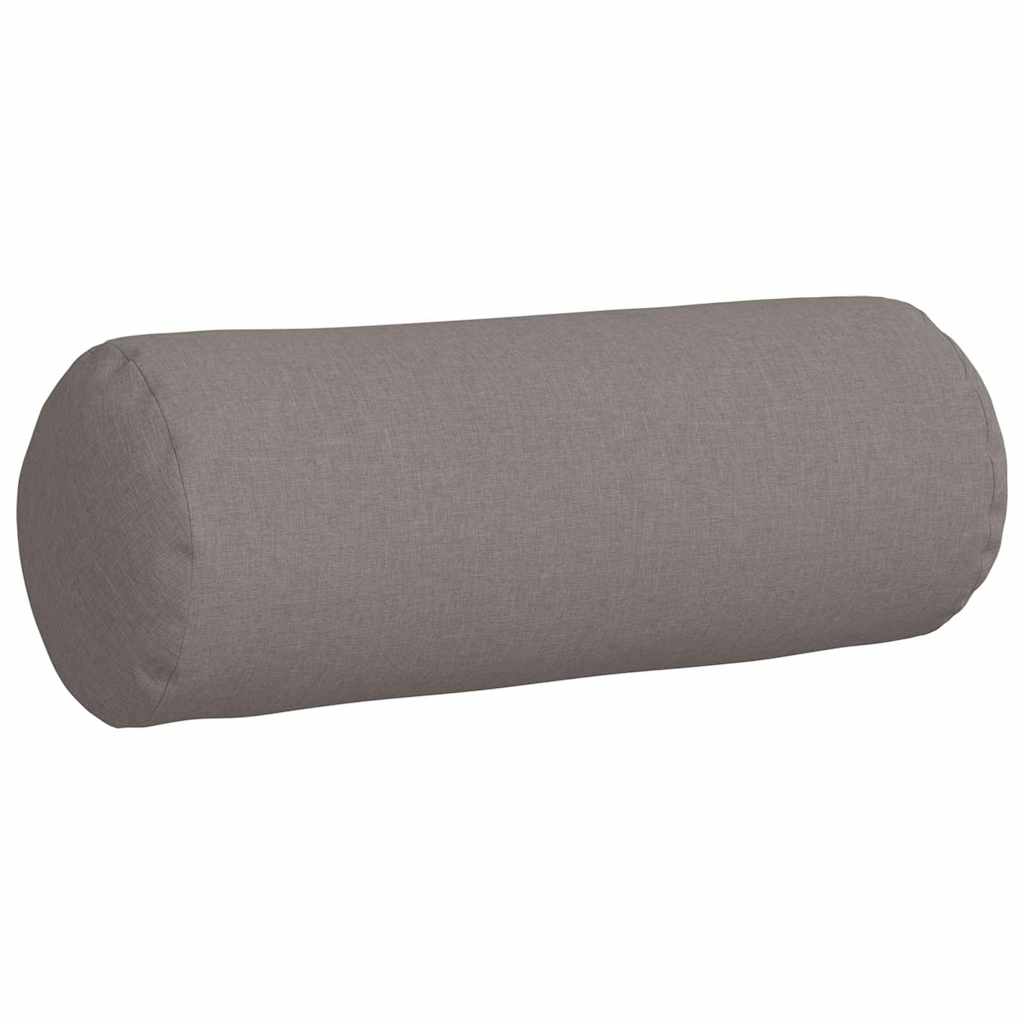 Valjkasti jastučići 2 pcs Sivo-smeđa Ø 25 x 70 cm tkanina