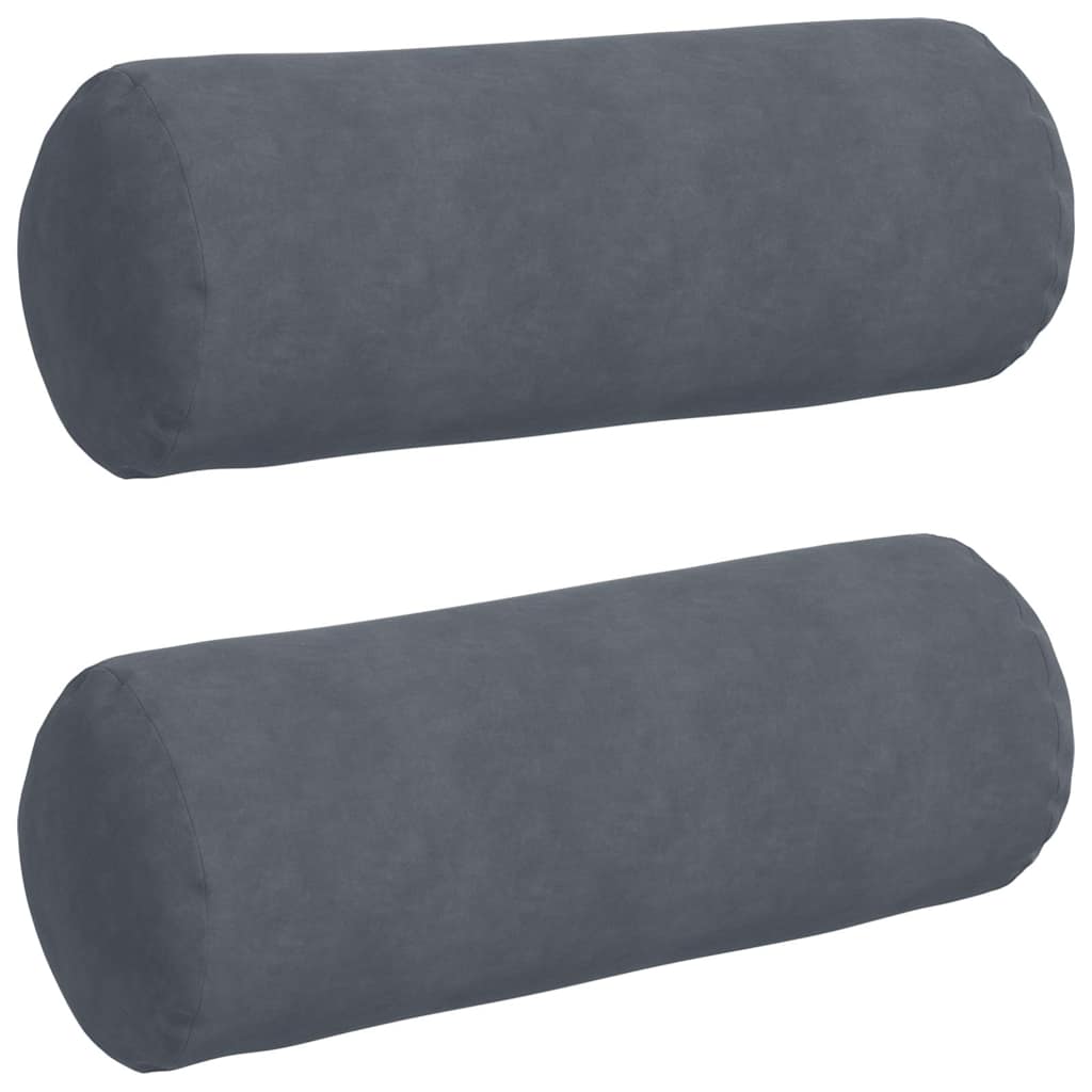 Valjkasti jastučići 2 pcs Tamno siva Ø 25 x 70 cm
