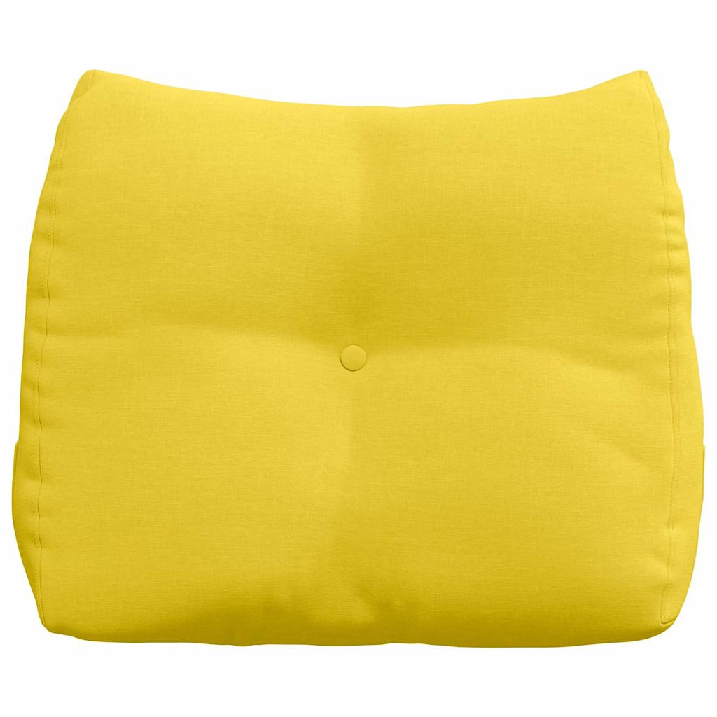Jastuk za leđa Svijetlo žuta 60 x 24 x 50 cm tkanina