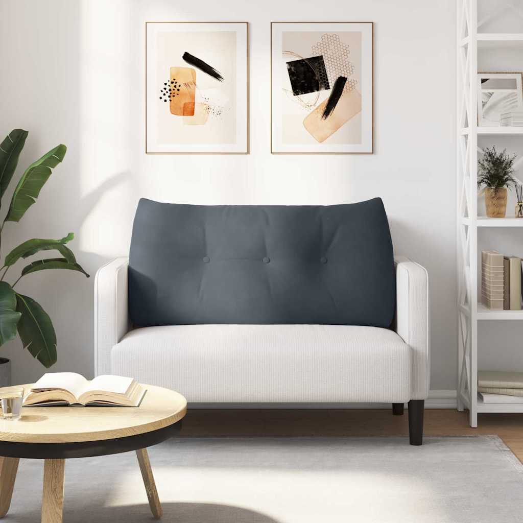 Jastuk za leđa Tamno siva 100 x 24 x 50 cm Baršun