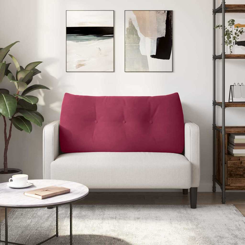 Jastuk za leđa Vinska crvena 100 x 24 x 50 cm Baršun