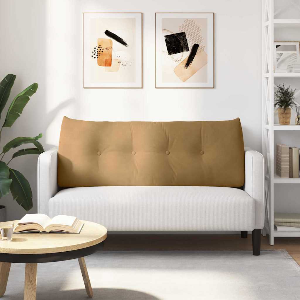 Jastuk za leđa Smeđa 120 x 24 x 50 cm Baršun