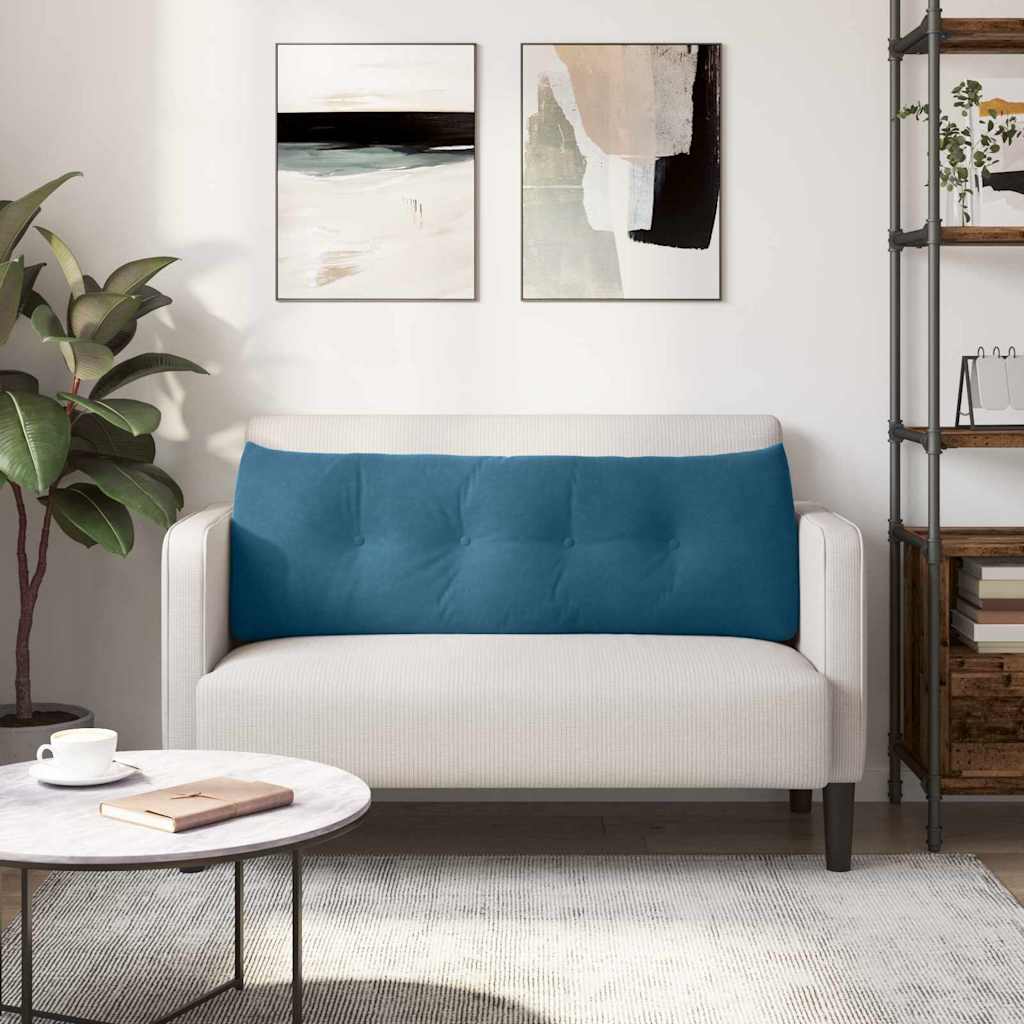 Jastuk za leđa Plava 140 x 24 x 50 cm Baršun