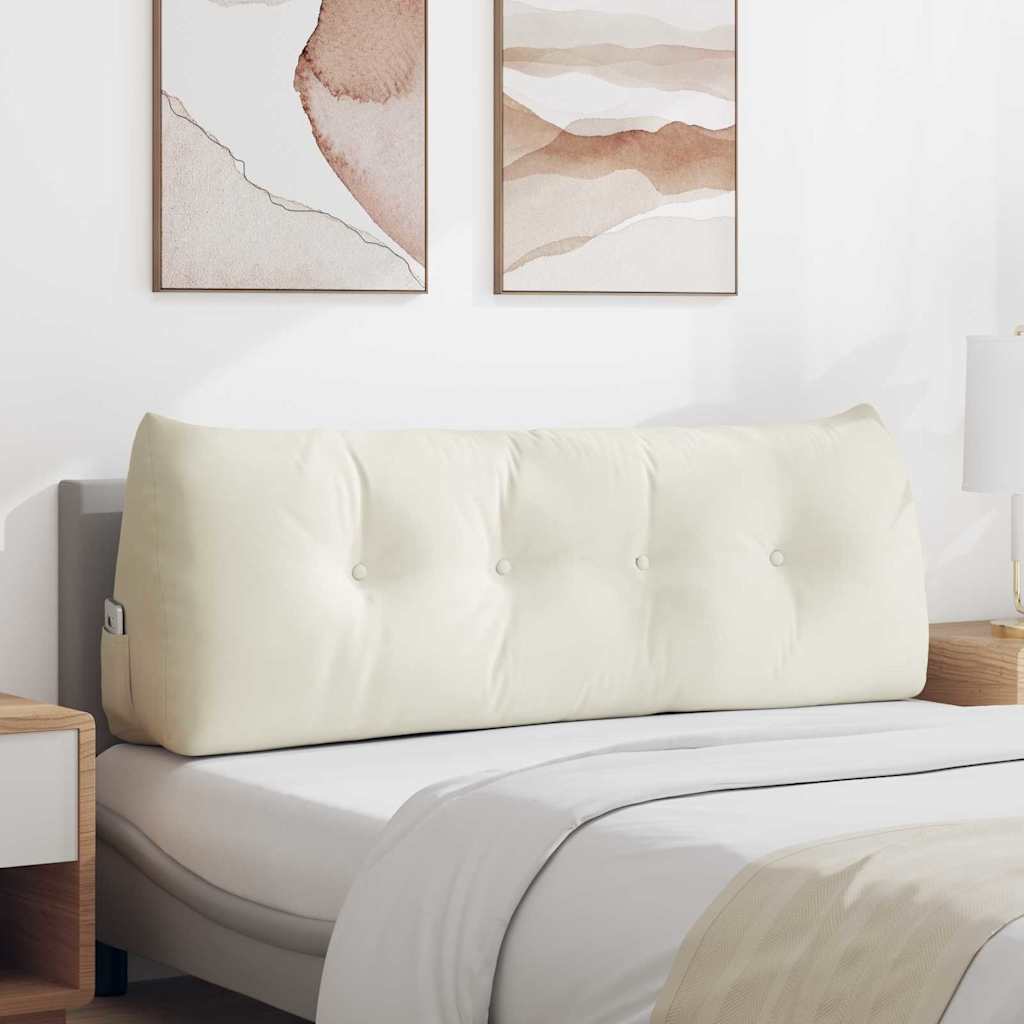 Jastuk za leđa Krema 140 x 24 x 50 cm Baršun