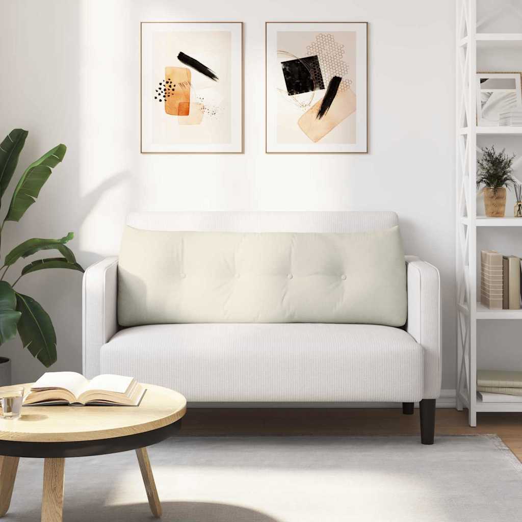 Jastuk za leđa Krema 140 x 24 x 50 cm Baršun