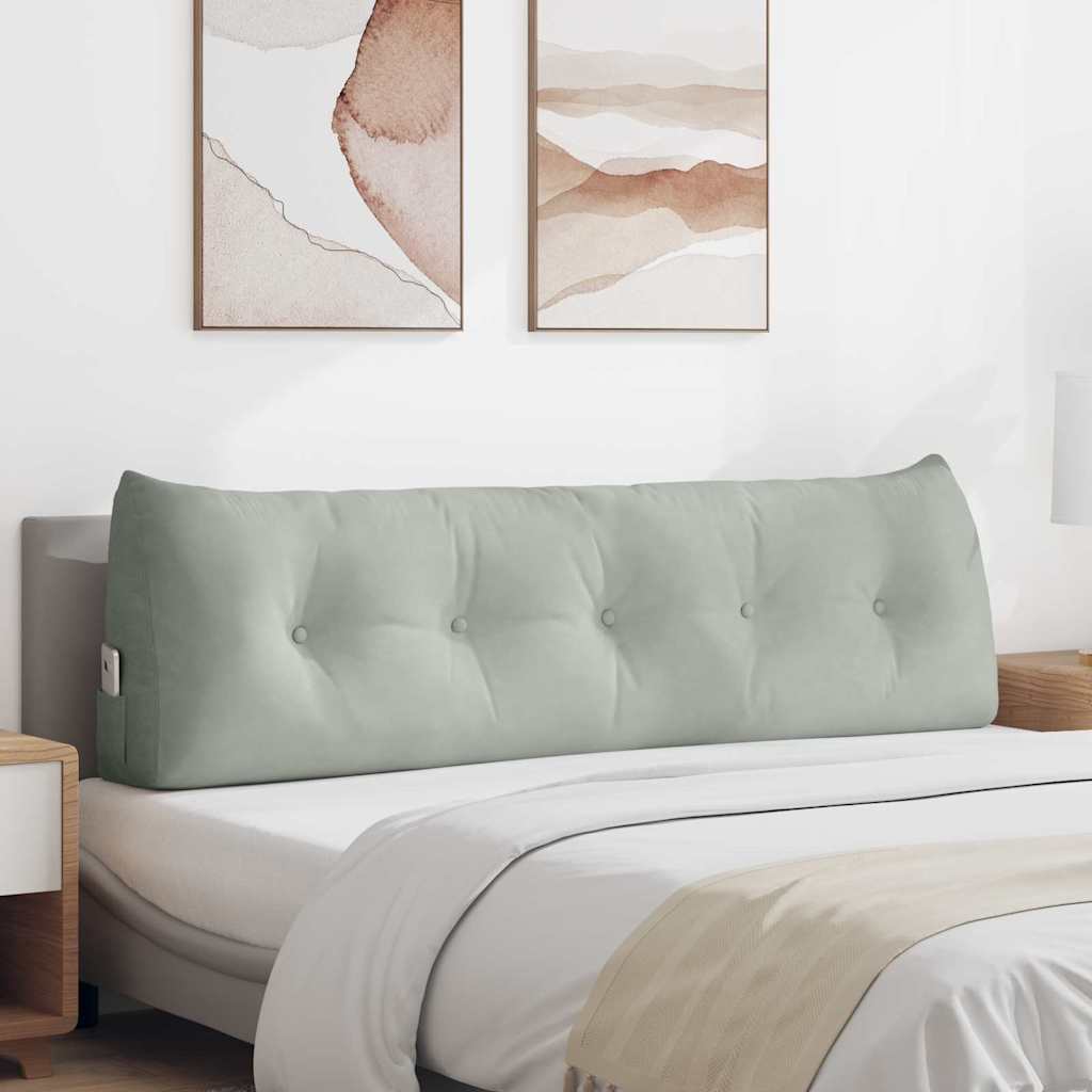 Jastuk za leđa Svijetlo siva 160 x 24 x 50 cm Baršun