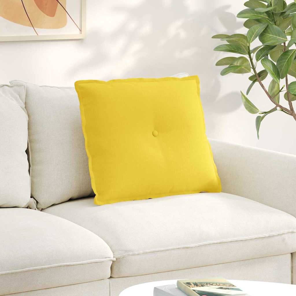 Jastuk za leđa Svijetlo žuta 60 x 19 x 50 cm tkanina