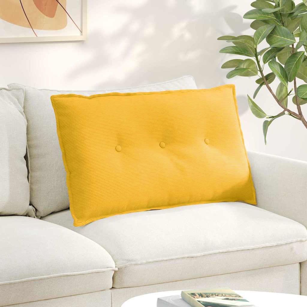 Jastuk za leđa Svijetlo žuta 80 x 50 cm Kordura tekstil