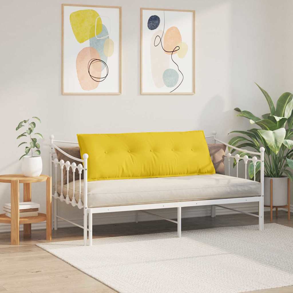 Jastuk za leđa Svijetlo žuta 140 x 19 x 50 cm tkanina