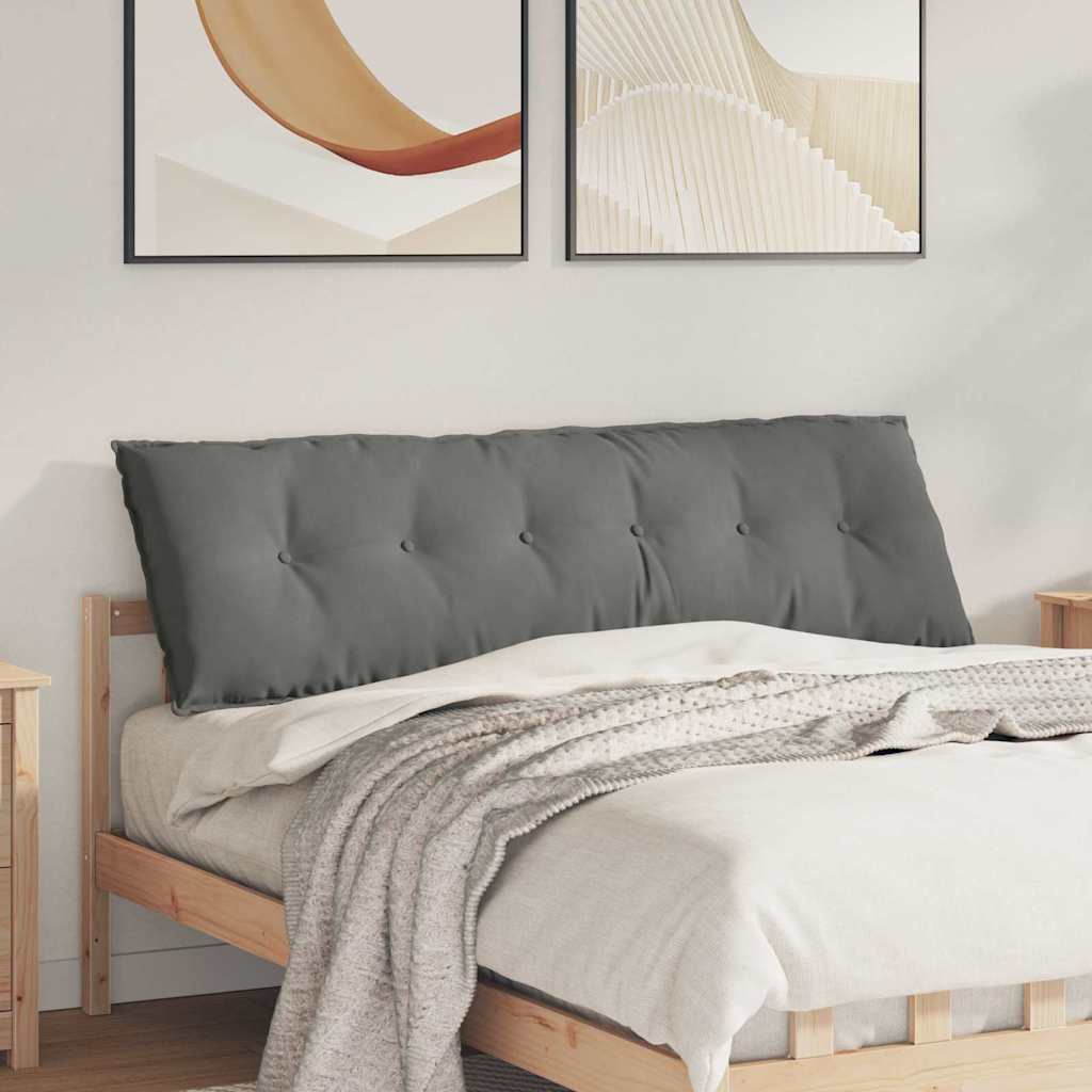 Jastuk za leđa Tamno siva 160 x 50 cm Mikrofiber tkanina