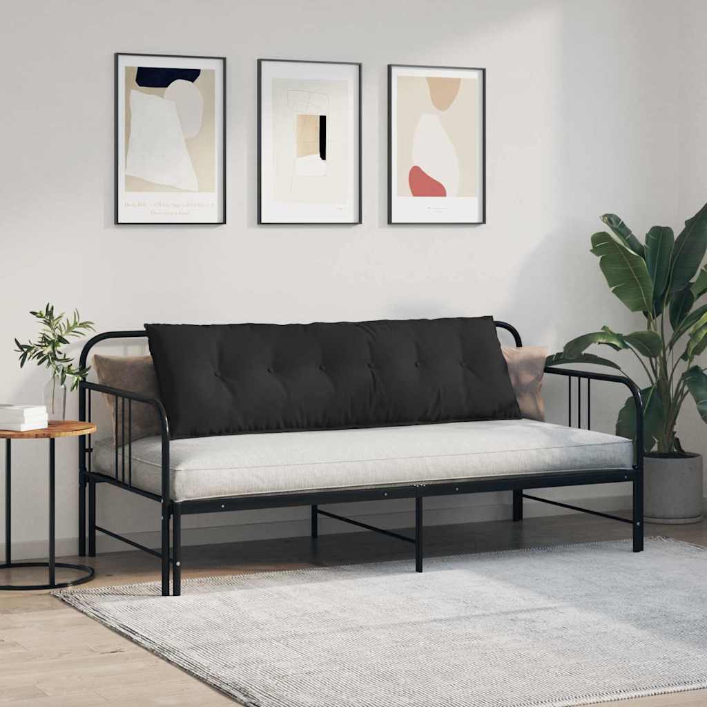 Jastuk za leđa Crna 160 x 50 cm Mikrofiber tkanina