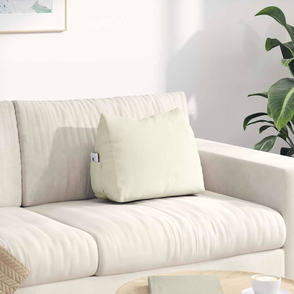 Jastuk za leđa Krema 45 x 20 x 35 cm Kordura tekstil