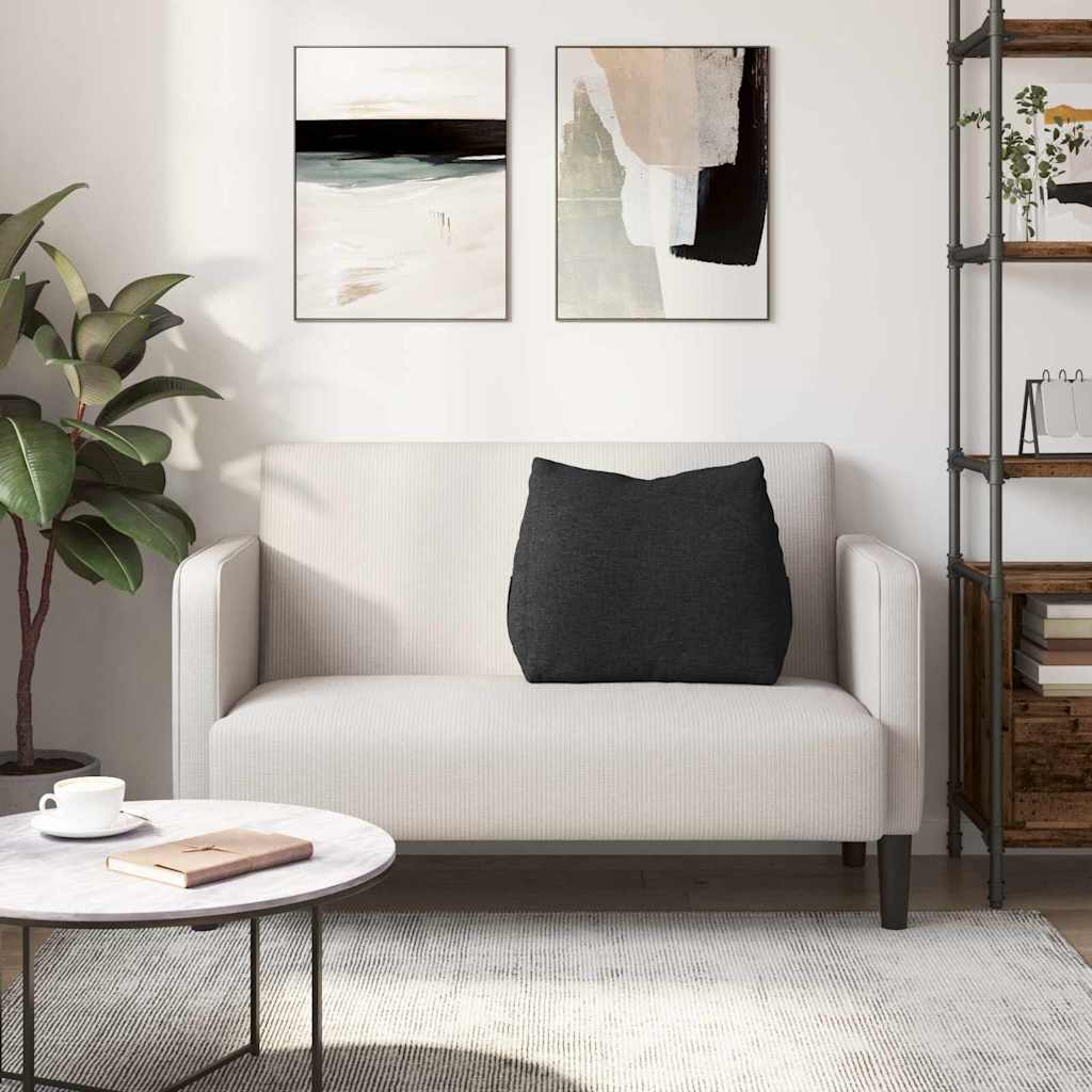 Jastuk za leđa Crna 60 x 20 x 50 cm tkanina