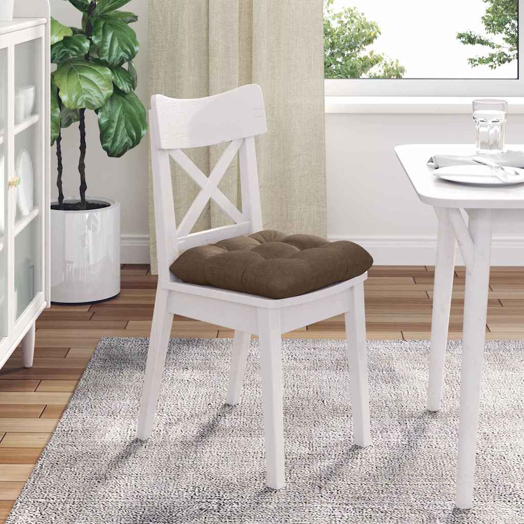 Jastučići za sjedenje 4 pcs Smeđa 40 x 40 x 12 cm tkanina