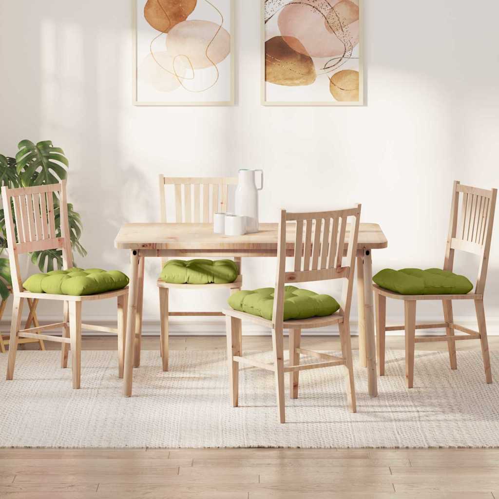 Jastučići za sjedenje 4 pcs Svijetlo zelena 40 x 40 x 12 cm