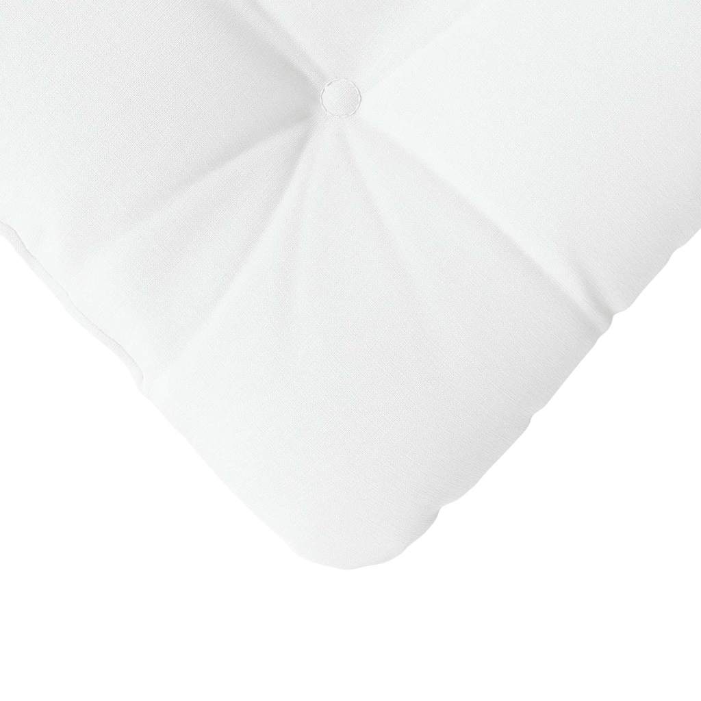 Jastučići za sjedenje 4 pcs Bijelo 40 x 40 x 12 cm tkanina