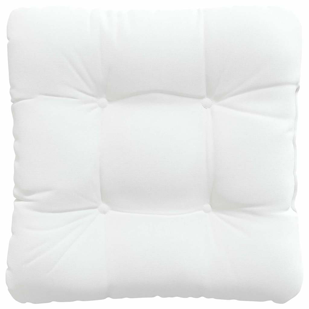 Jastučići za sjedenje 4 pcs Bijelo 40 x 40 x 12 cm tkanina