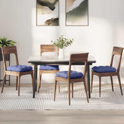 Jastučići za sjedenje 4 pcs Traper plava 40 x 40 x 12 cm