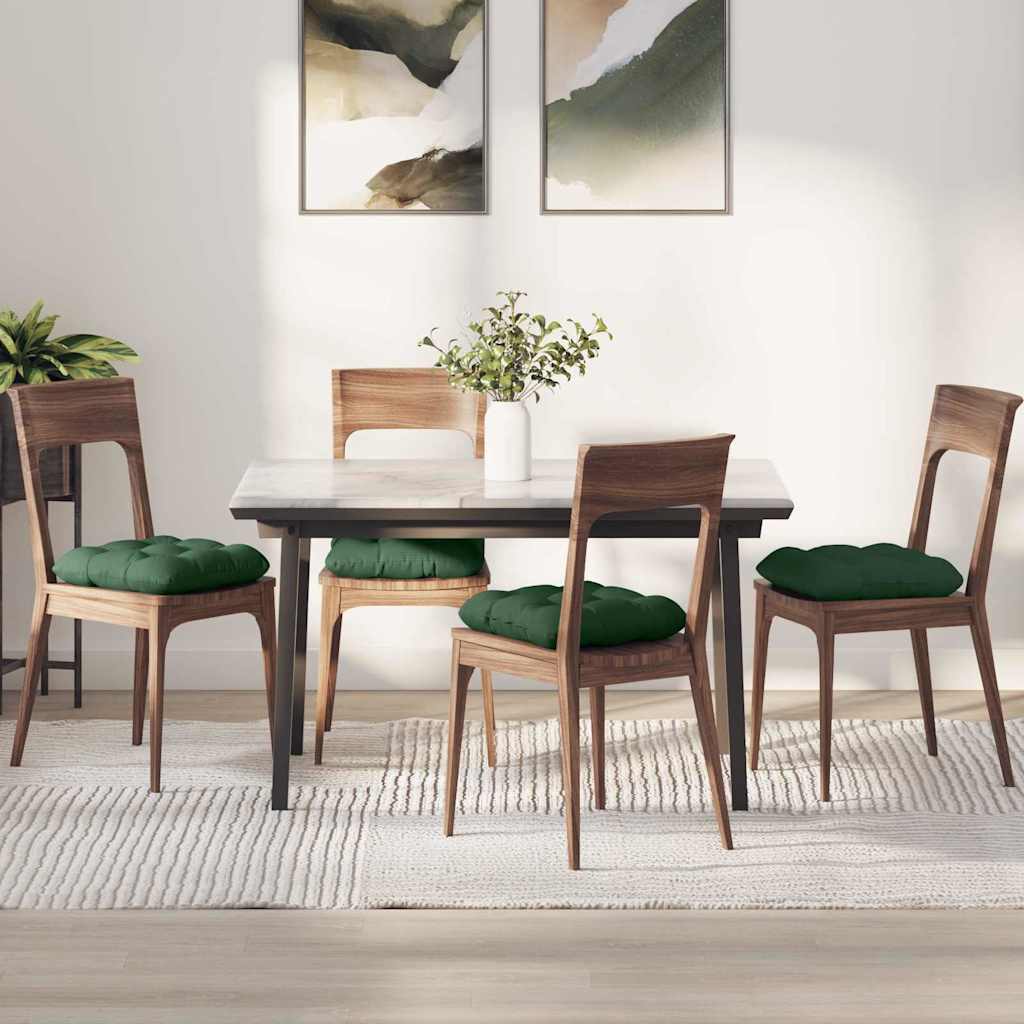 Jastučići za sjedenje 4 pcs Tamnozelena 40 x 40 cm