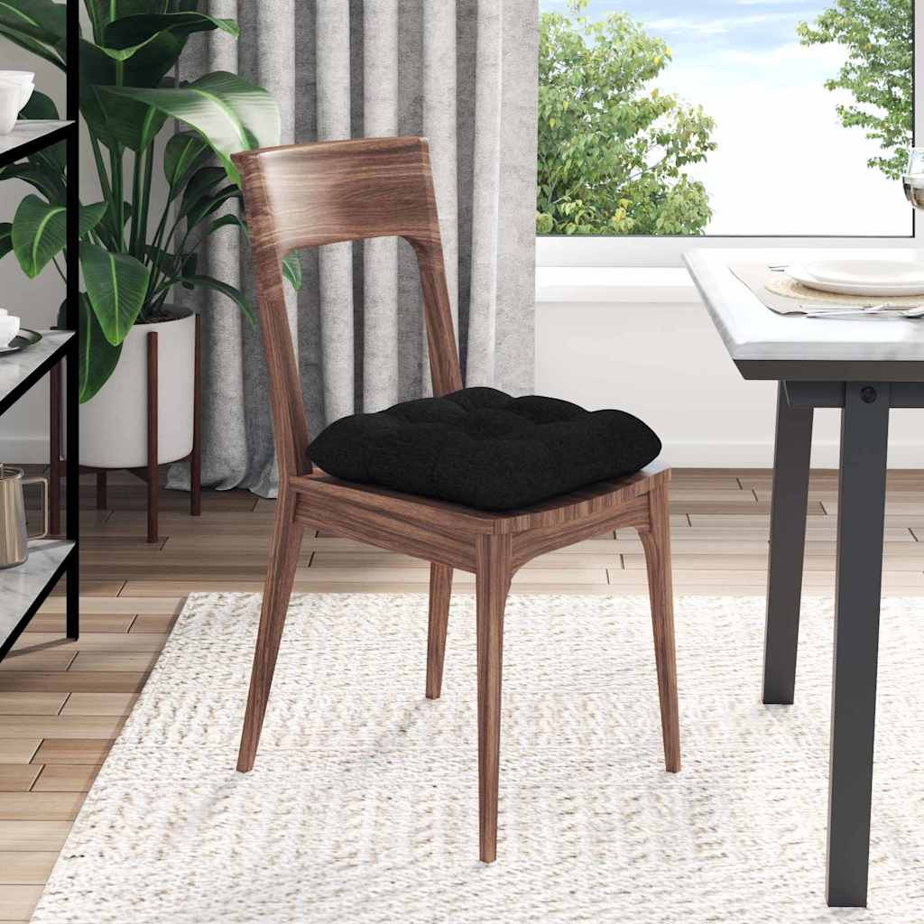 Jastučići za sjedenje 4 pcs Crna 45 x 45 x 12 cm tkanina