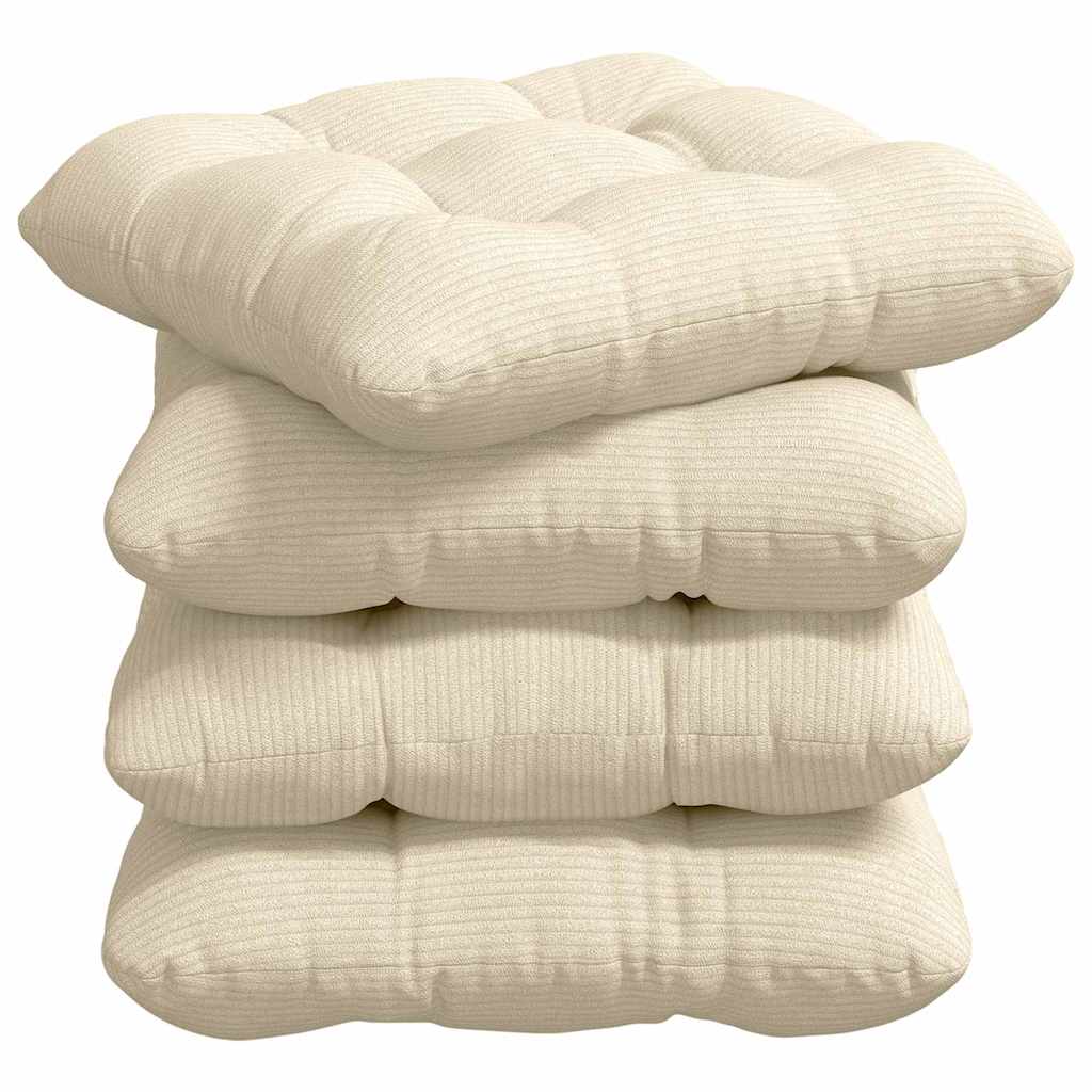 Jastučići za sjedenje 4 pcs Krema 45 x 45 cm Kordura tekstil