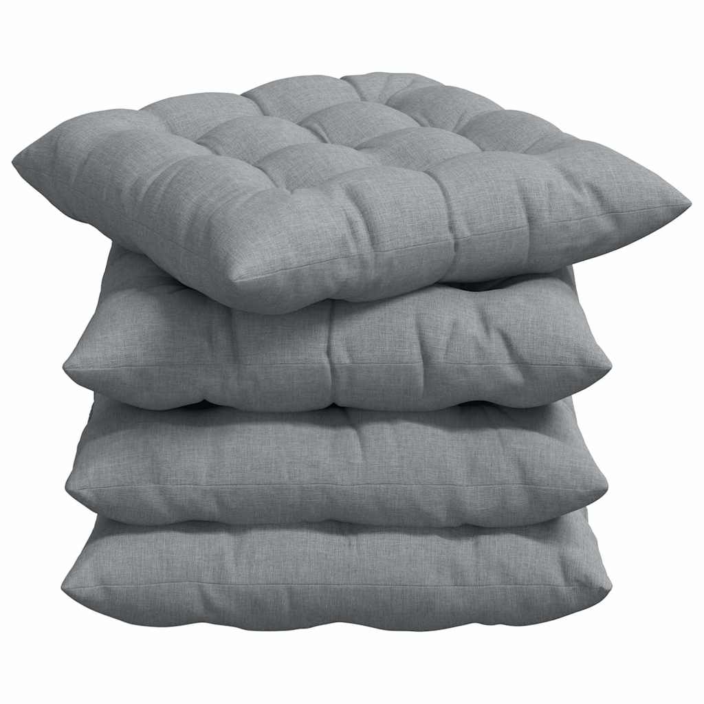 Jastučići za sjedenje 4 pcs Svijetlo siva 40 x 40 x 6 cm