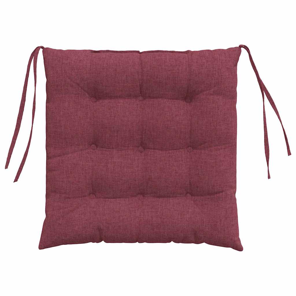 Jastučići za sjedenje 4 pcs Vinska crvena 40 x 40 x 6 cm