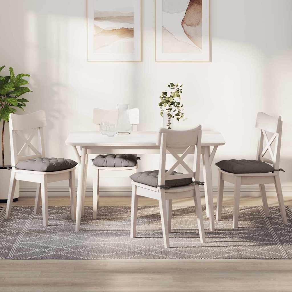Jastučići za sjedenje 4 pcs Sivo-smeđa 40 x 40 x 6 cm tkanina