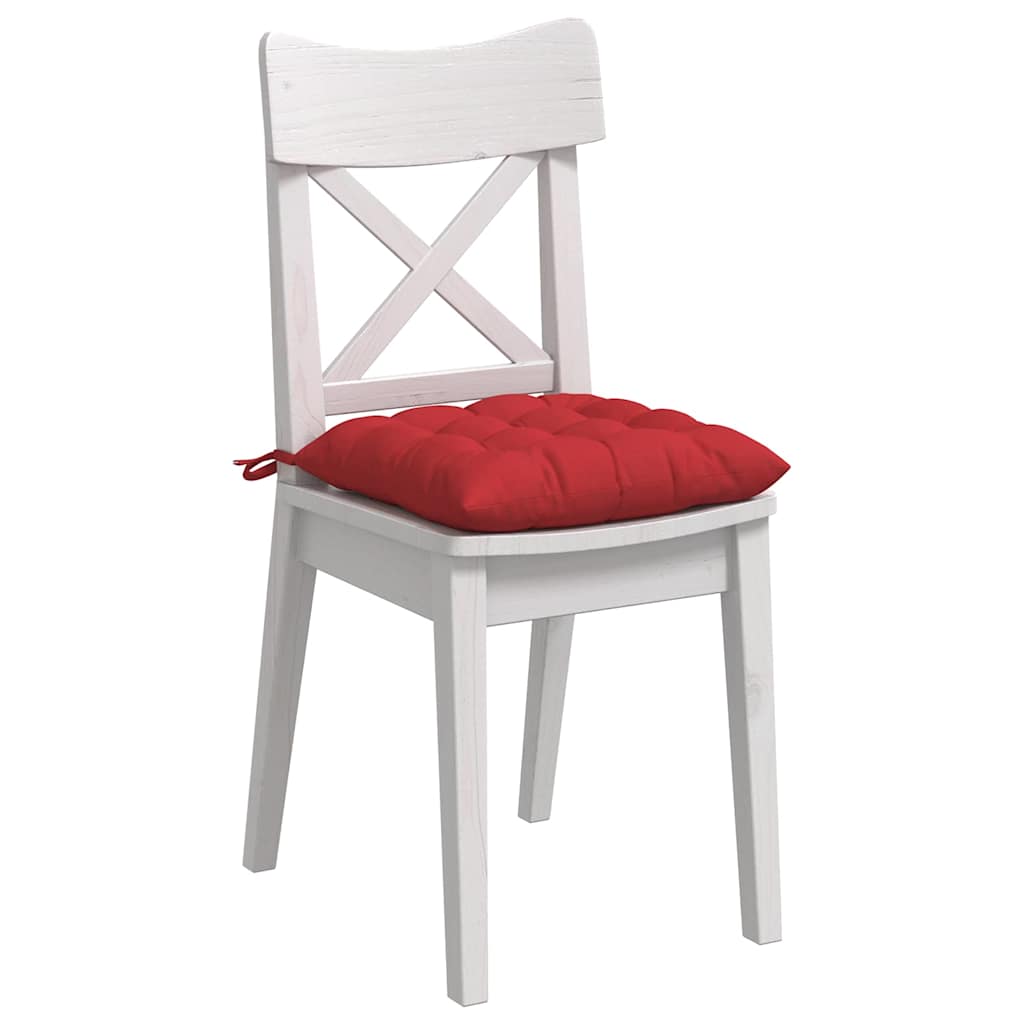 Jastučići za sjedenje 4 pcs Crvena 40 x 40 x 6 cm tkanina