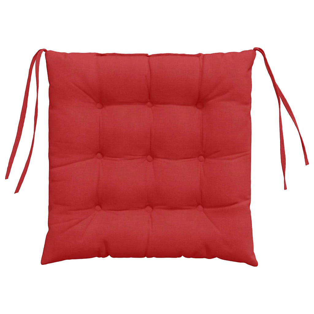 Jastučići za sjedenje 4 pcs Crvena 40 x 40 x 6 cm tkanina