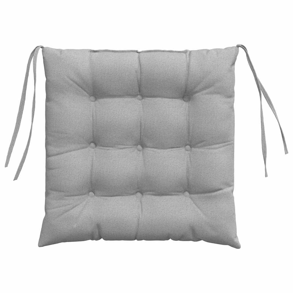 Jastučići za sjedenje 4 pcs Oblačnosiva 40 x 40 x 6 cm tkanina