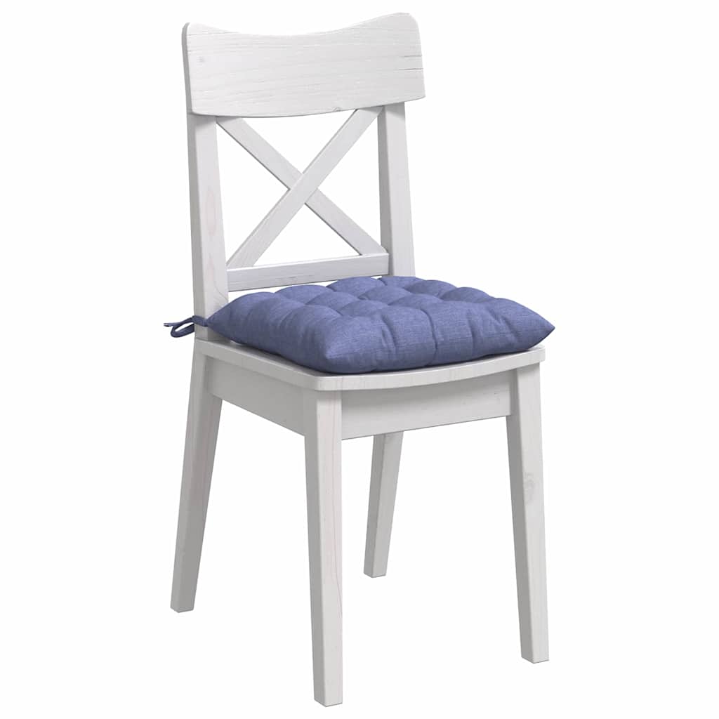 Jastučići za sjedenje 4 pcs Traper plava 40 x 40 x 6 cm tkanina