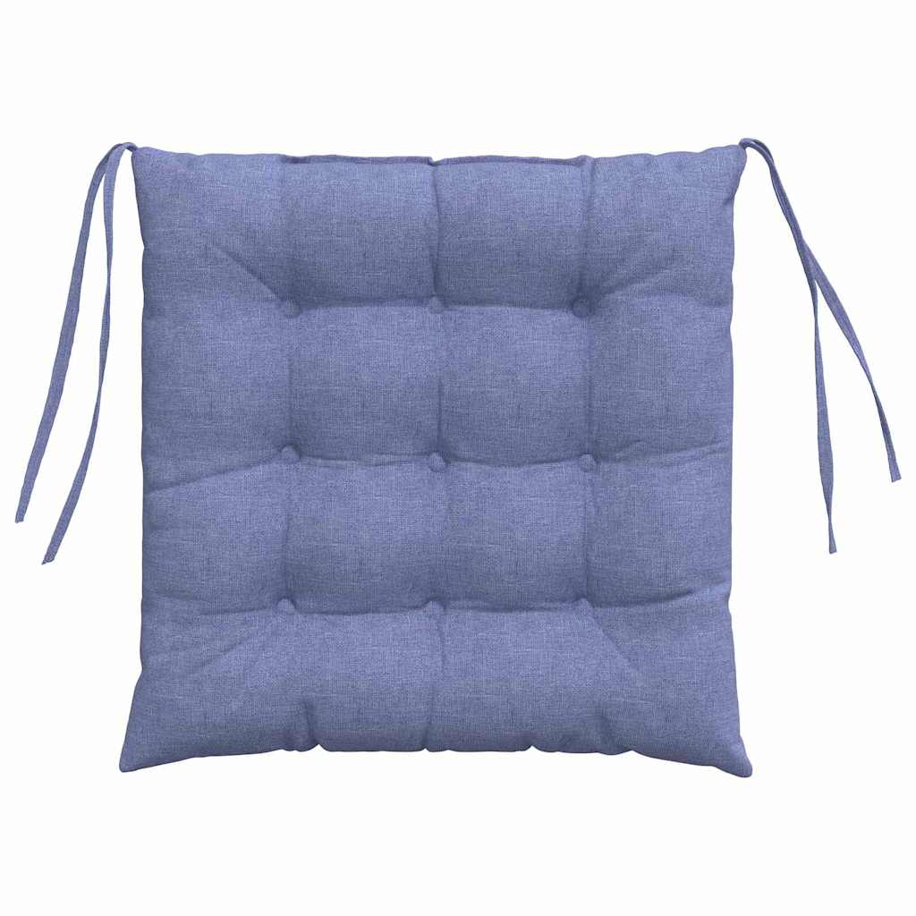Jastučići za sjedenje 4 pcs Traper plava 40 x 40 x 6 cm tkanina