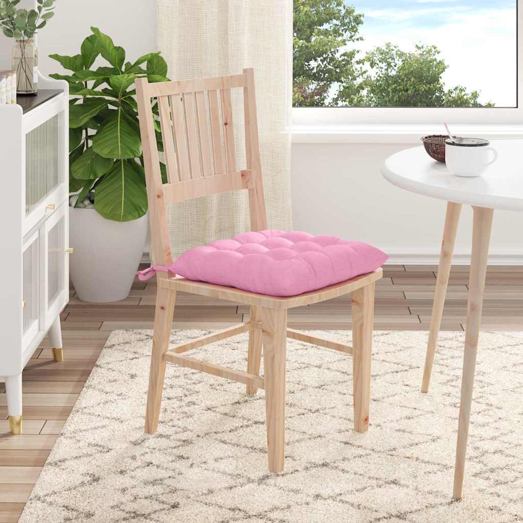 Jastučići za sjedenje 4 pcs Ružičasta 40 x 40 x 6 cm tkanina