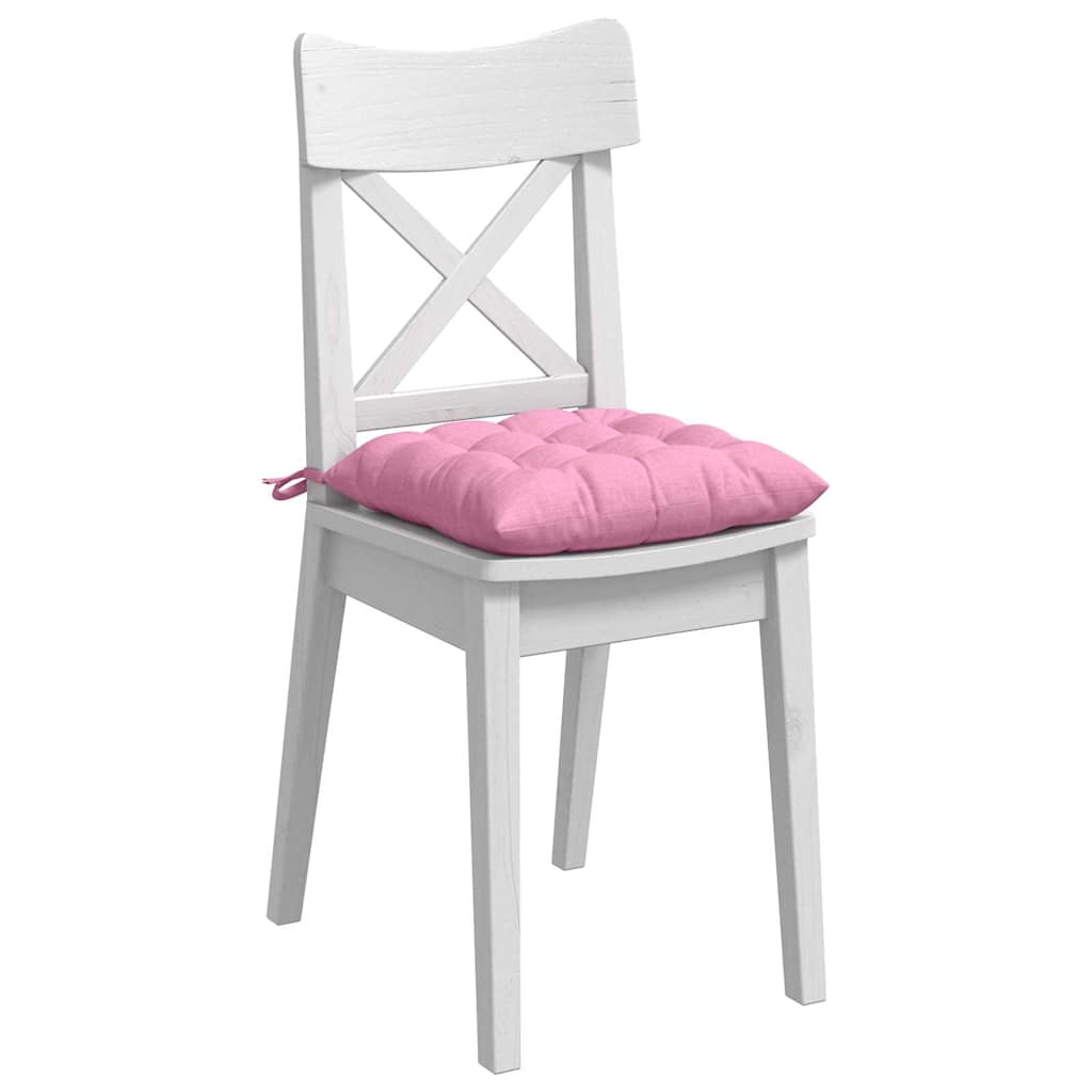 Jastučići za sjedenje 4 pcs Ružičasta 40 x 40 x 6 cm tkanina