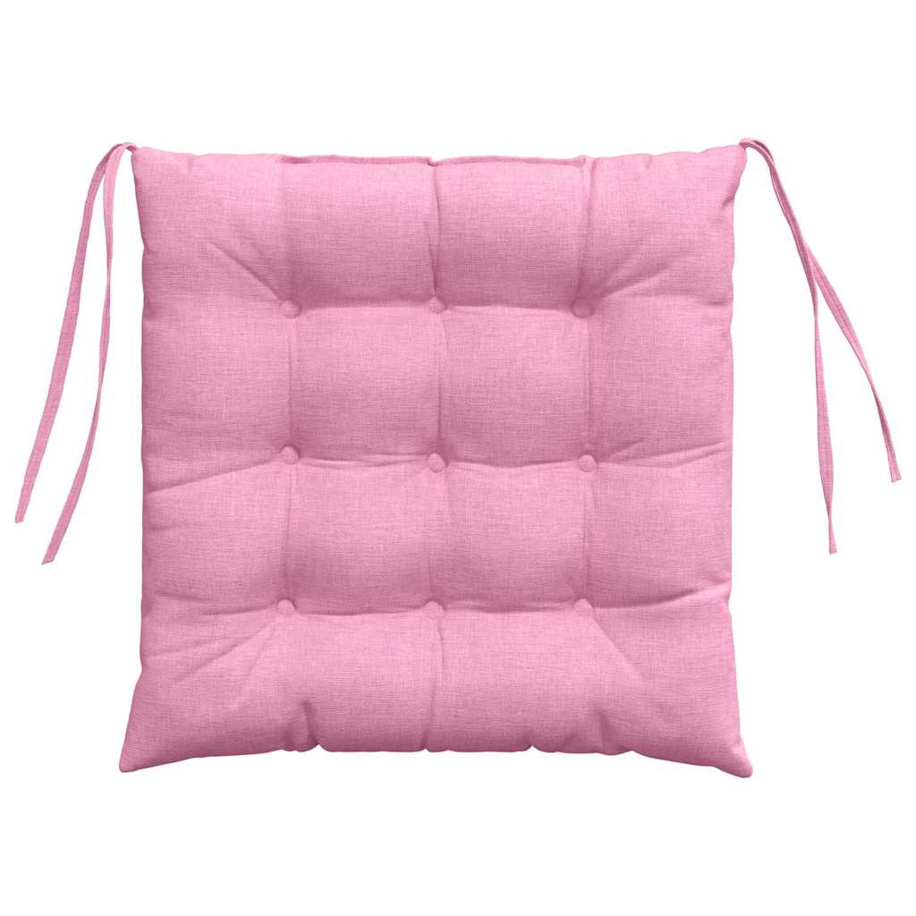 Jastučići za sjedenje 4 pcs Ružičasta 40 x 40 x 6 cm tkanina