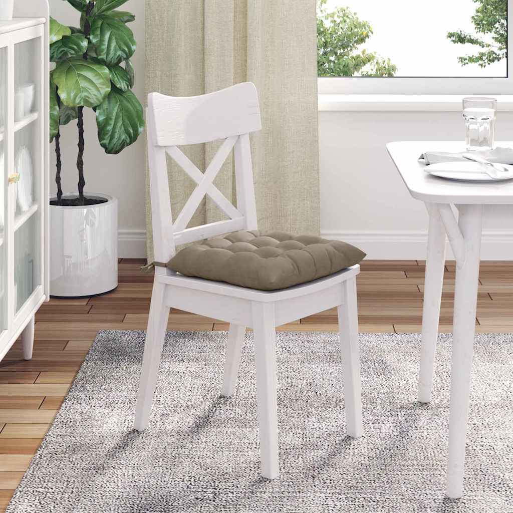 Jastučići za sjedenje 4 pcs Sivo-smeđa 40 x 40 x 6 cm