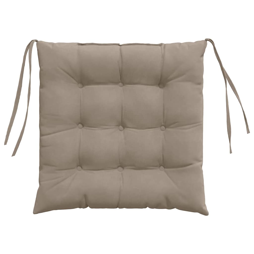 Jastučići za sjedenje 4 pcs Sivo-smeđa 40 x 40 x 6 cm