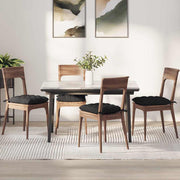 Jastučići za sjedenje 4 pcs Crna 40 x 40 x 6 cm Mikrofibra