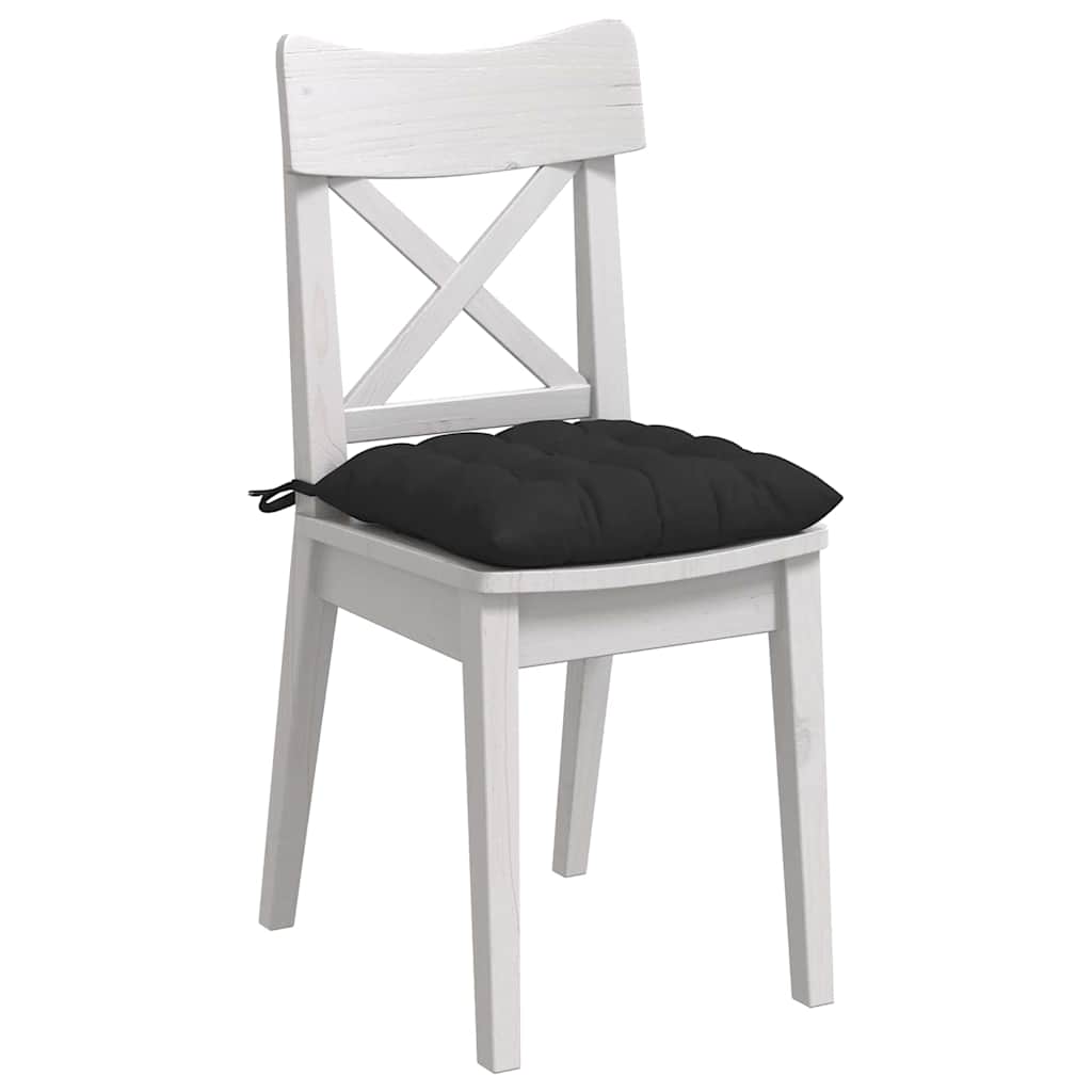Jastučići za sjedenje 4 pcs Crna 40 x 40 x 6 cm Mikrofibra