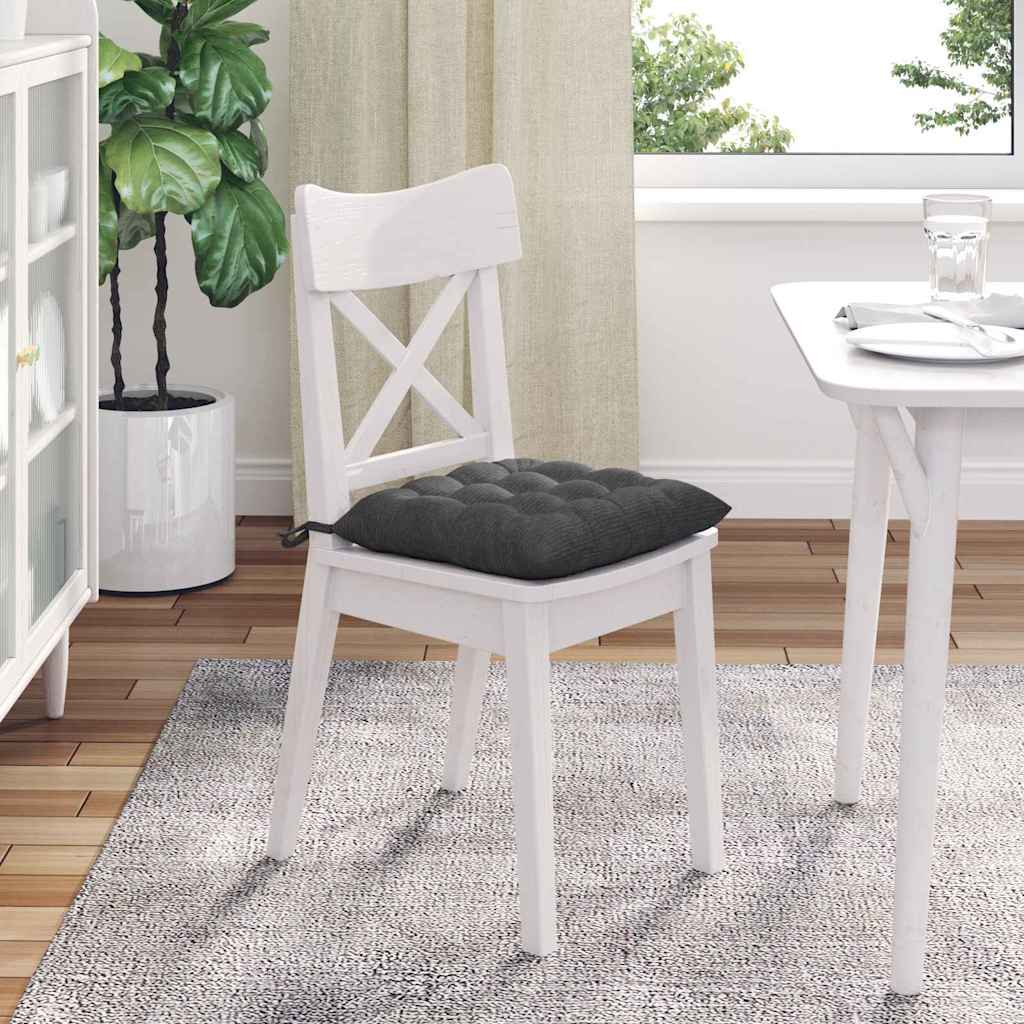 Jastučići za sjedenje 4 pcs Tamno siva 40 x 40 x 6 cm