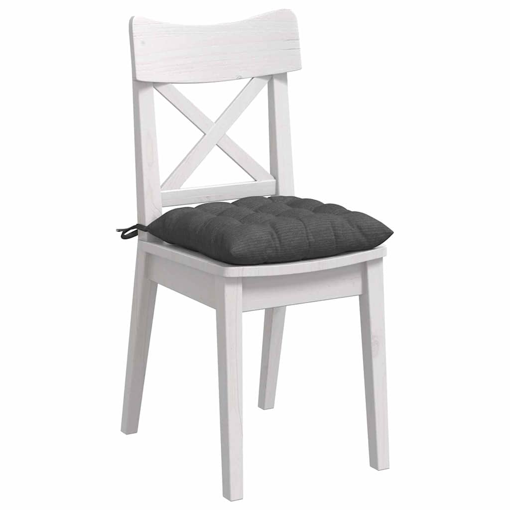 Jastučići za sjedenje 4 pcs Tamno siva 40 x 40 x 6 cm