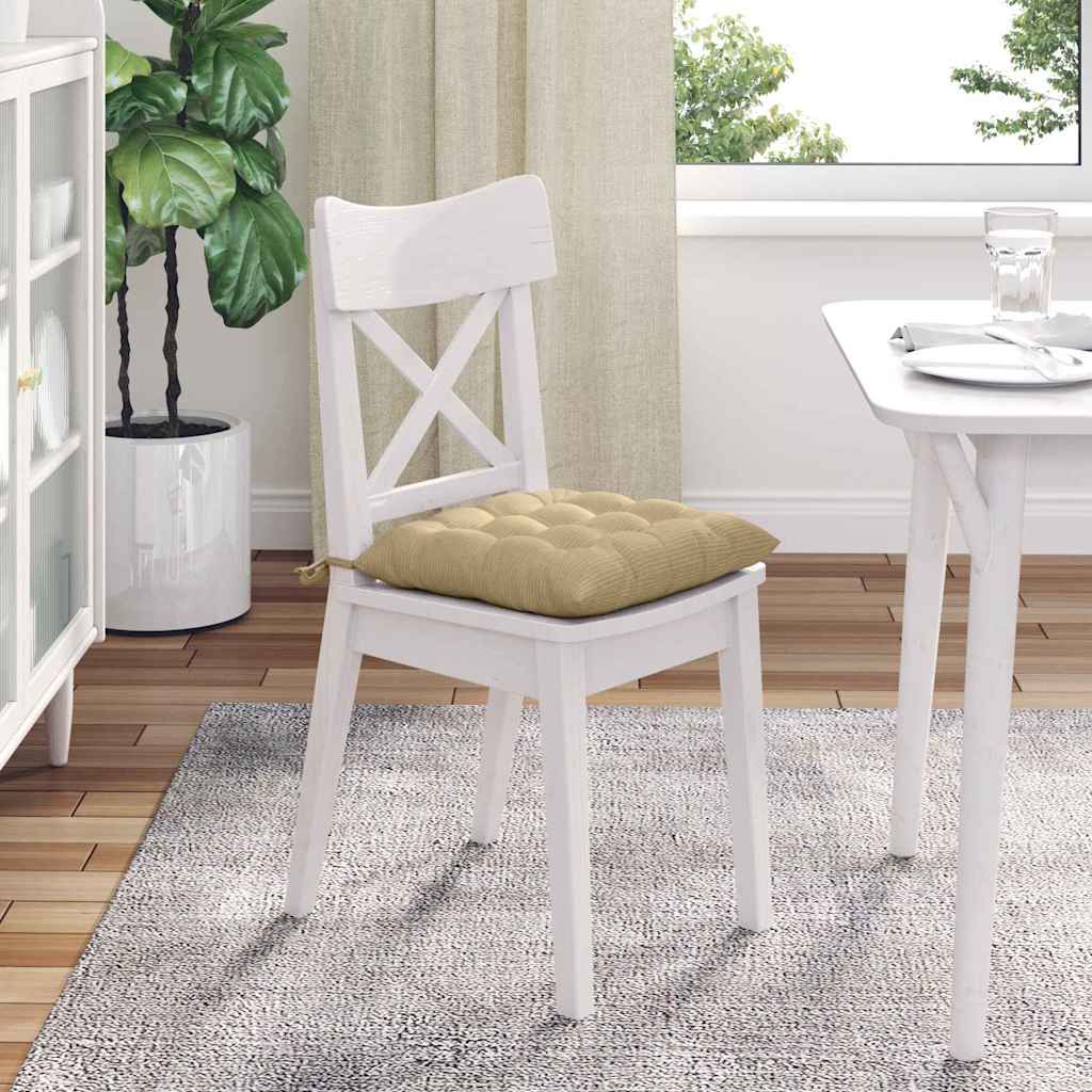 Jastučići za sjedenje 4 pcs Siva zelena 40 x 40 x 6 cm