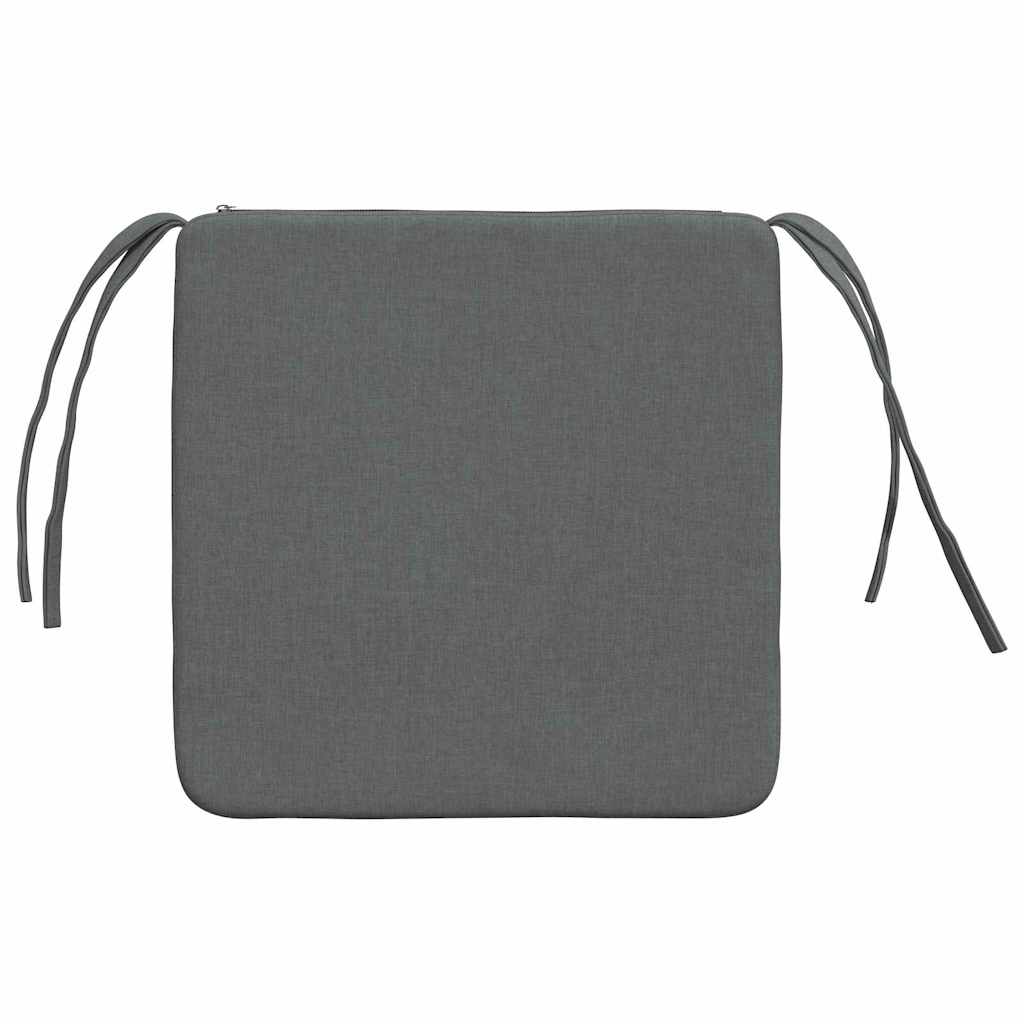 Jastučići za sjedenje 4 pcs Tamno siva 40 x 40 x 3 cm tkanina