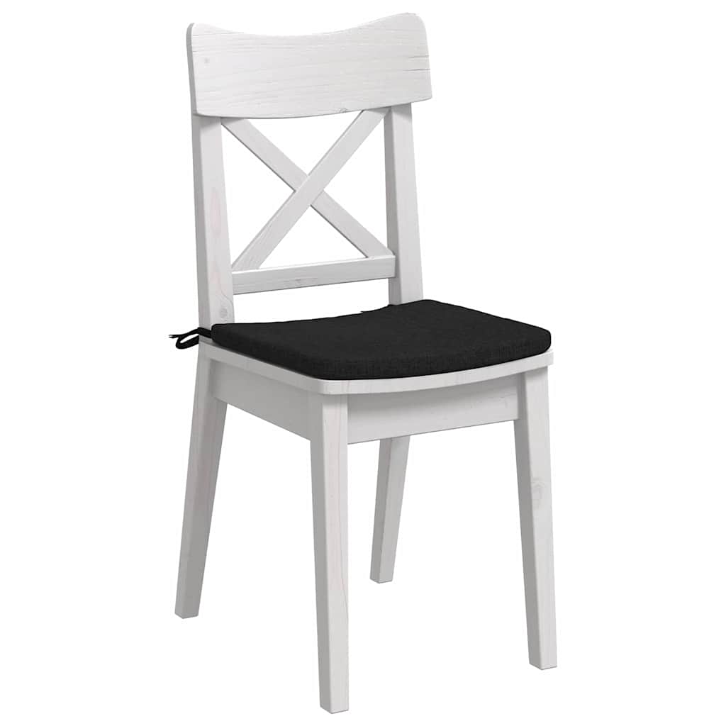 Jastučići za sjedenje 4 pcs Crna 40 x 40 x 3 cm tkanina