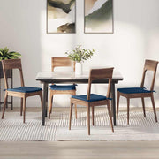 Jastučići za sjedenje 4 pcs Plava 40 x 40 x 3 cm tkanina