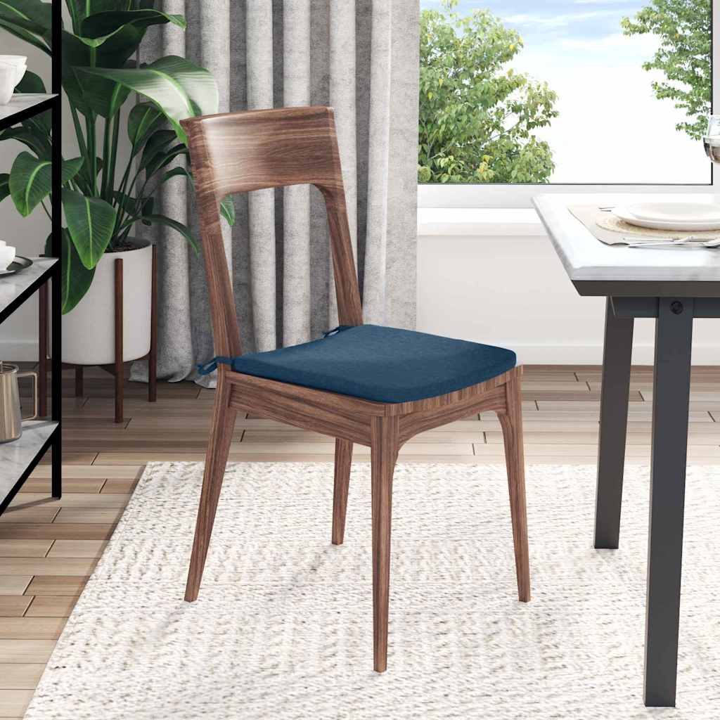 Jastučići za sjedenje 4 pcs Plava 40 x 40 x 3 cm tkanina
